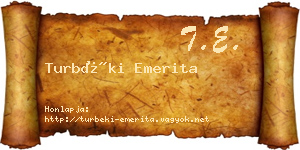 Turbéki Emerita névjegykártya